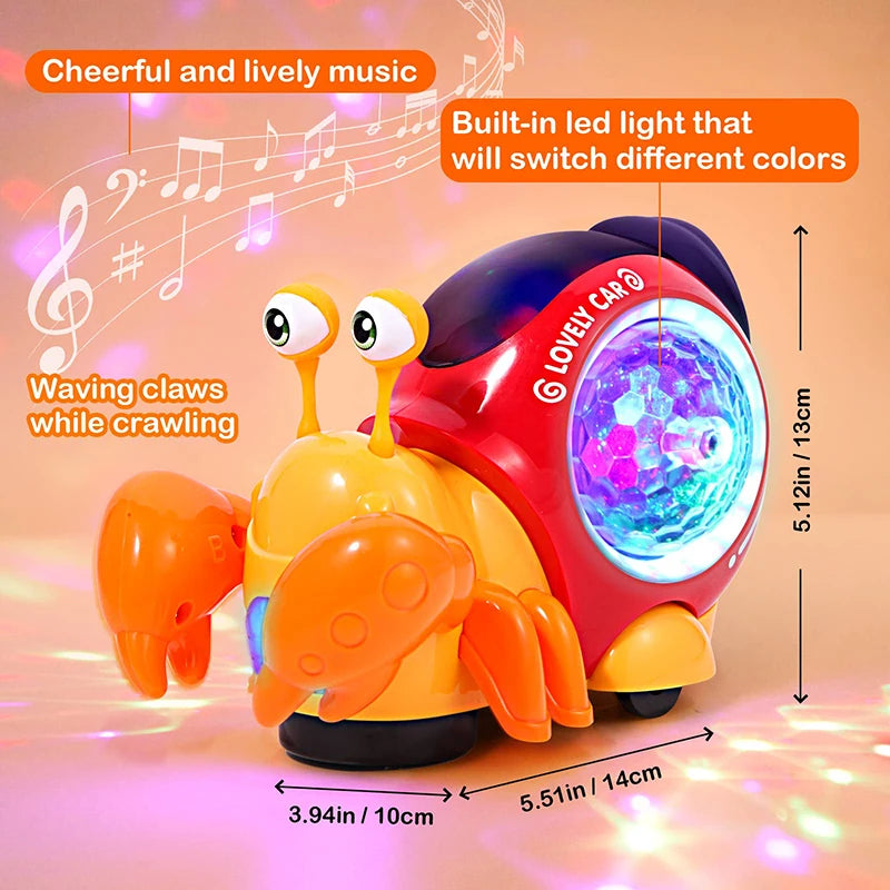 Electric Crawling Snail With 3D Lights & Music