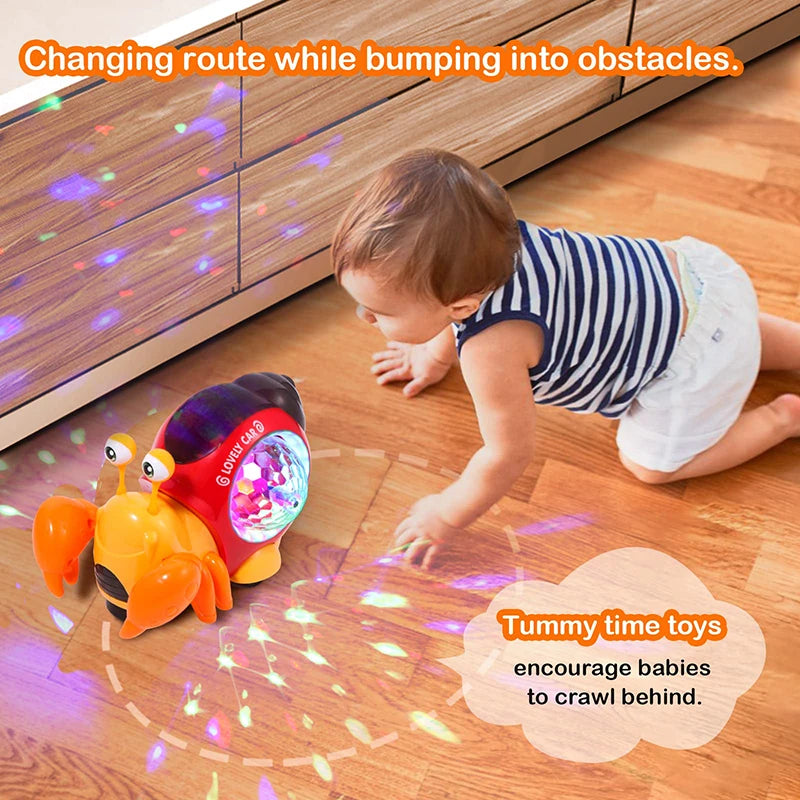 Electric Crawling Snail With 3D Lights & Music