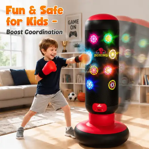 Inflatable Boxing Punching  Bag With Gloves
