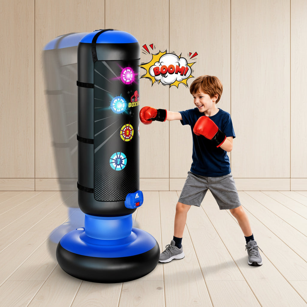 Inflatable Boxing Punching  Bag With Gloves