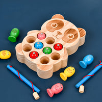 Wooden Panda Shape Fishing Game