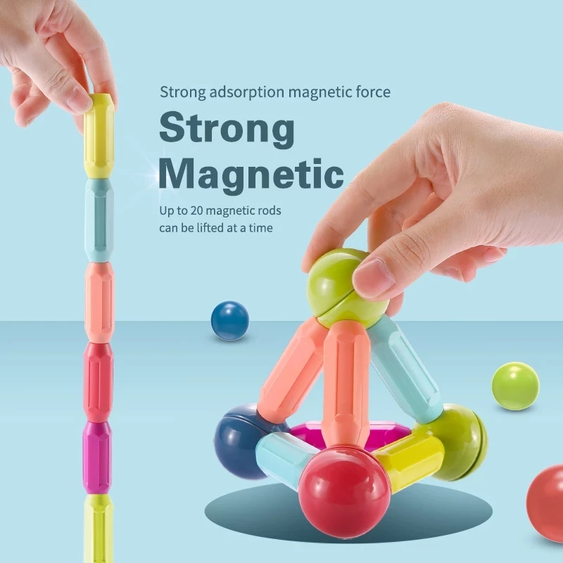 25 Pcs Magnetic Stick & Link With Storage Bag