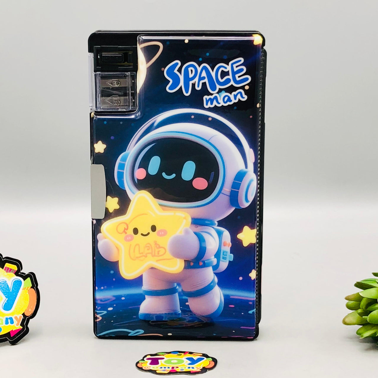 Jumbo Spaceman Double-Sided Geometry Box With Dual Sharpener