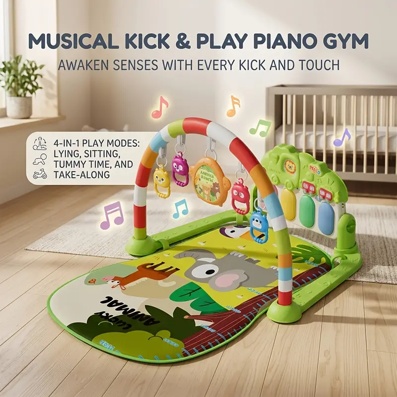 Jungle Themed Baby Musical Piano Play Gym