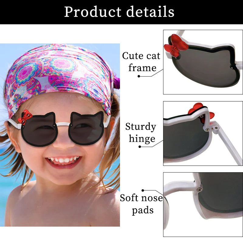 Children's Cute Kitty Frame Sunglasses
