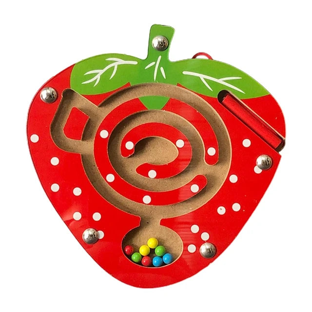 Wooden Magnetic Pen Driving Beads Game
