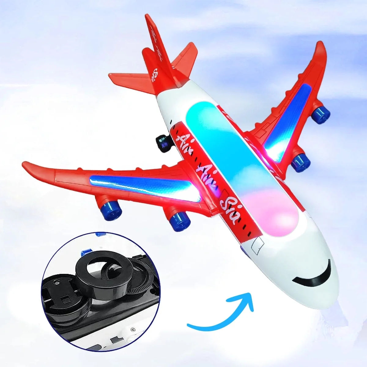 Battery Operated Airliner Toy With Light & Sound