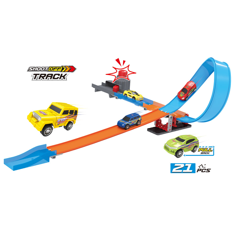 DIY Catapult Race Track Set - 21 Pcs