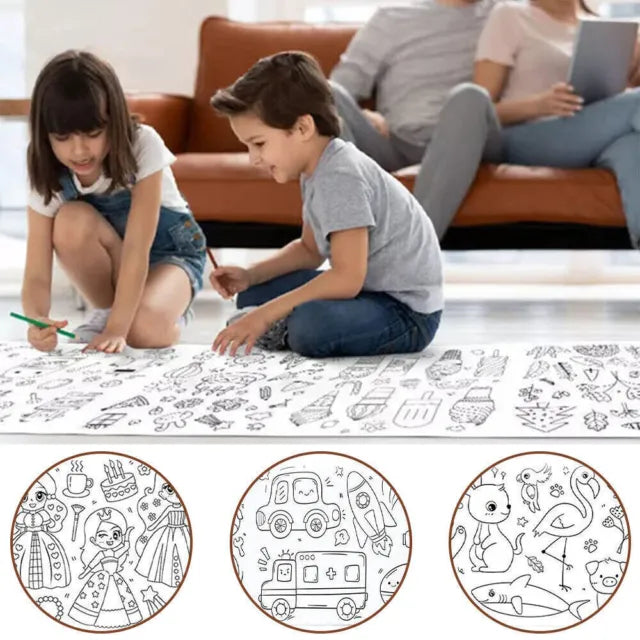 Kids Drawing Art Paper Roll Educational Tool
