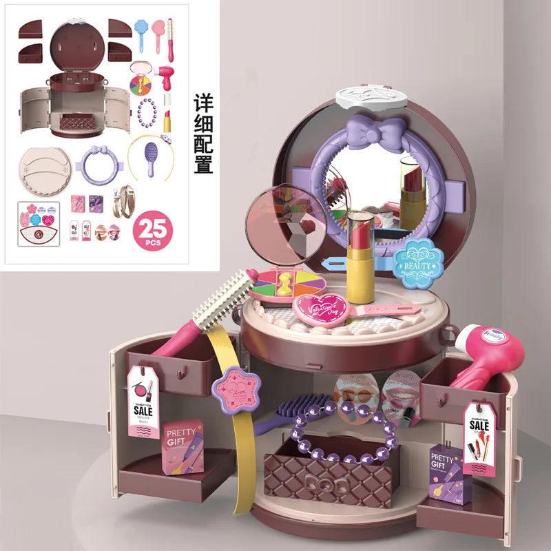 25Pcs Pretend Play Beauty Handbag Set For Girls