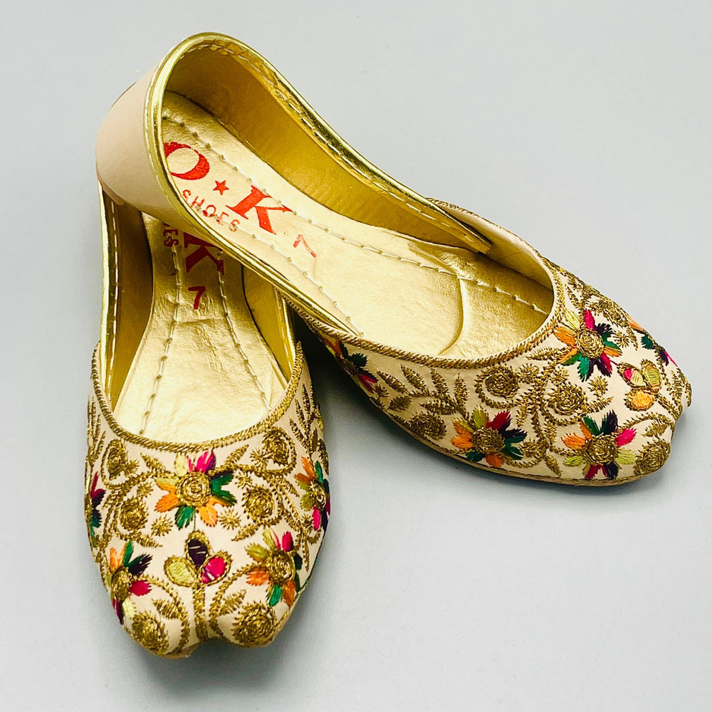 Hand-Made Multani Khussa for Girls Multi - Skin