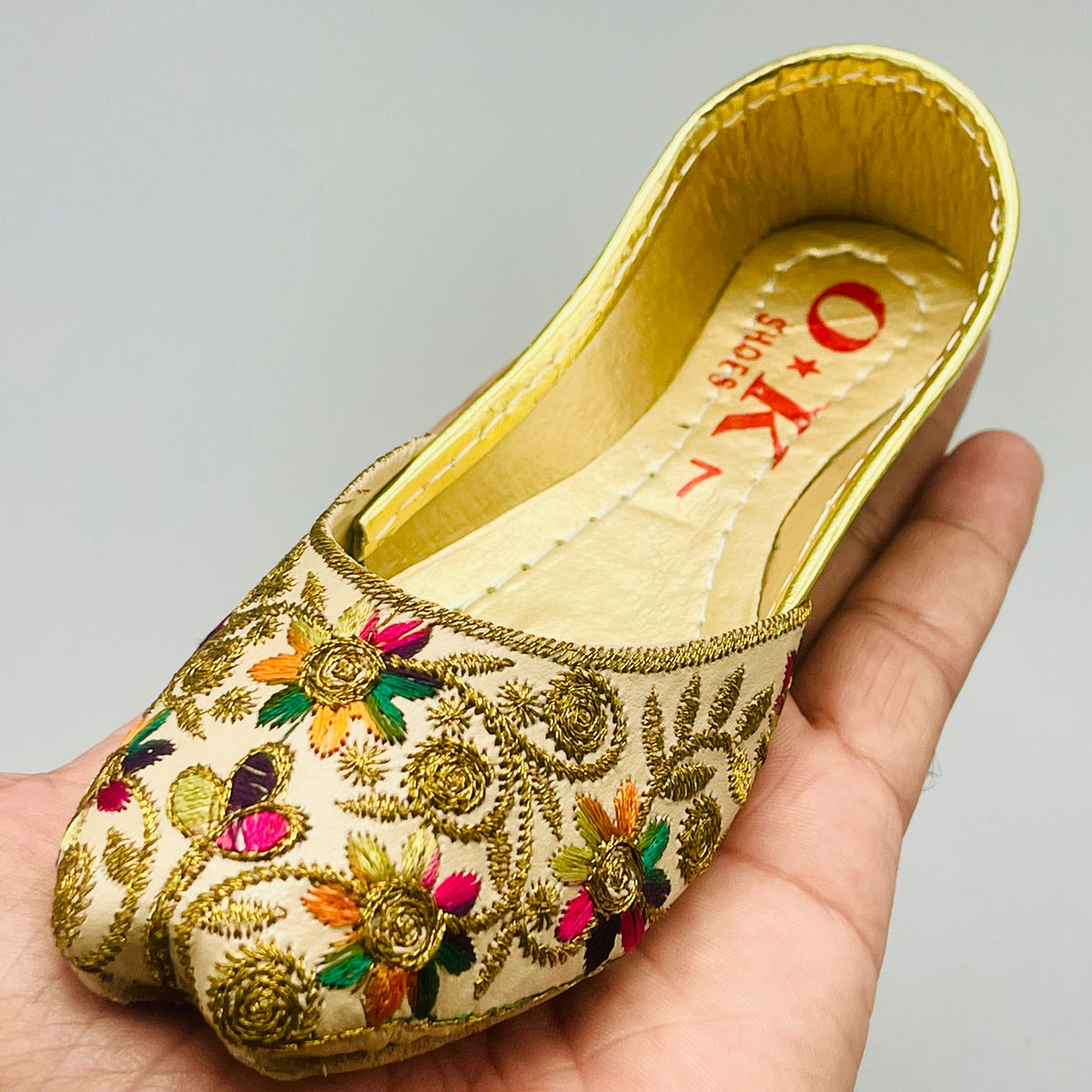 Hand-Made Multani Khussa for Girls Multi - Skin