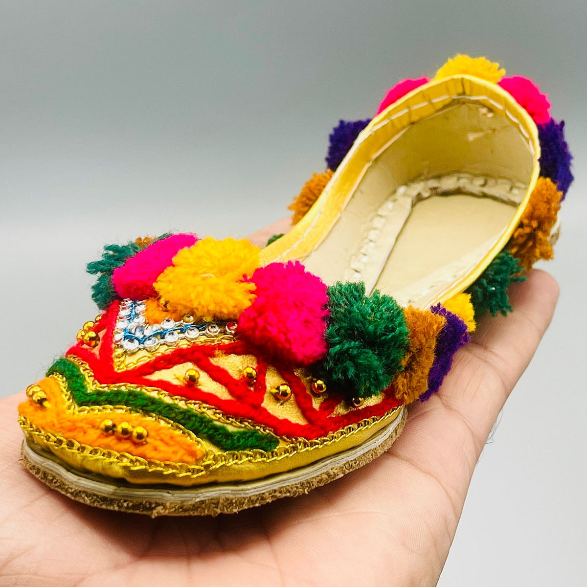 Hand-Made Multani Khussa for Girls - Multi