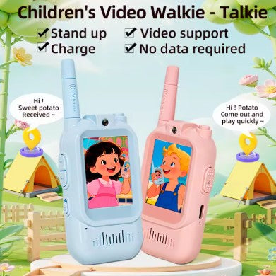 2Pcs Rechargeable Kids Video Walkie Talkie