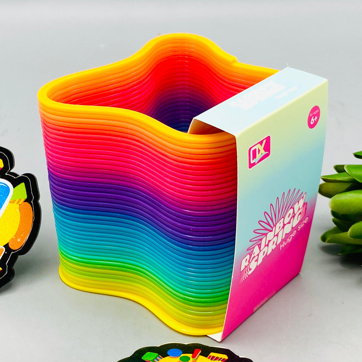 Kids Huge Size Rainbow Slinky Spring Toy - Assortment 