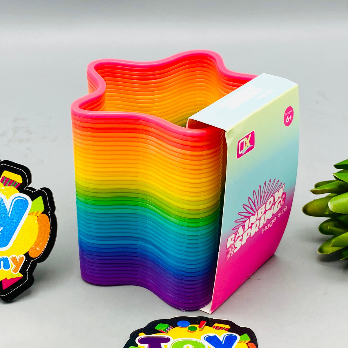 Kids Huge Size Rainbow Slinky Spring Toy - Assortment 