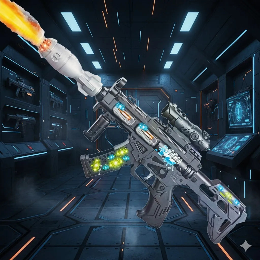 Kids 3D Spray Riffle With Light & Music