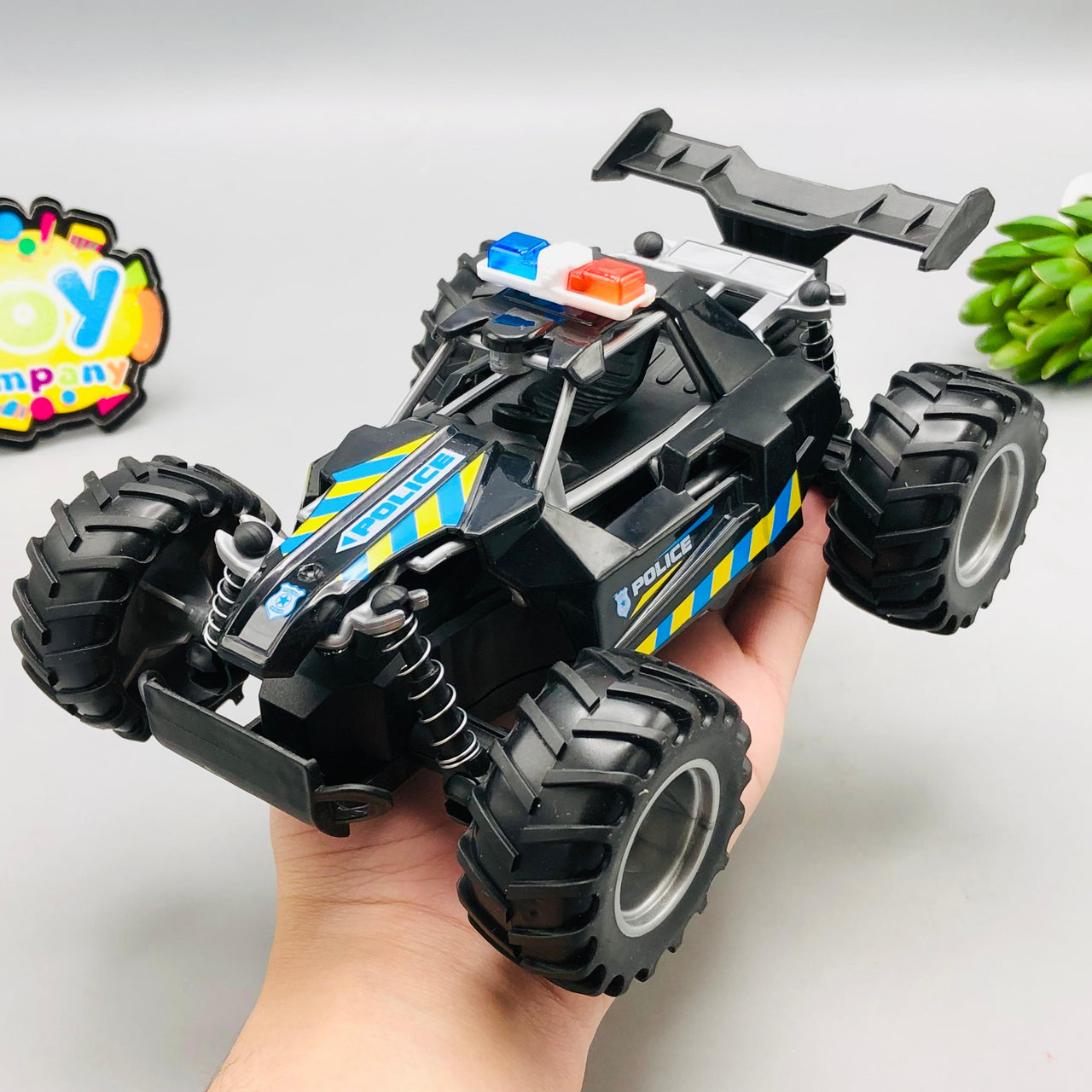 Kids ABS Pullback Police Car With Light & Sound - 1Pc