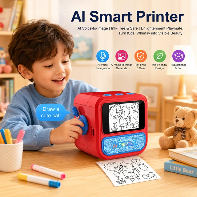 Kids AI Voice Smart Thermal Printer
