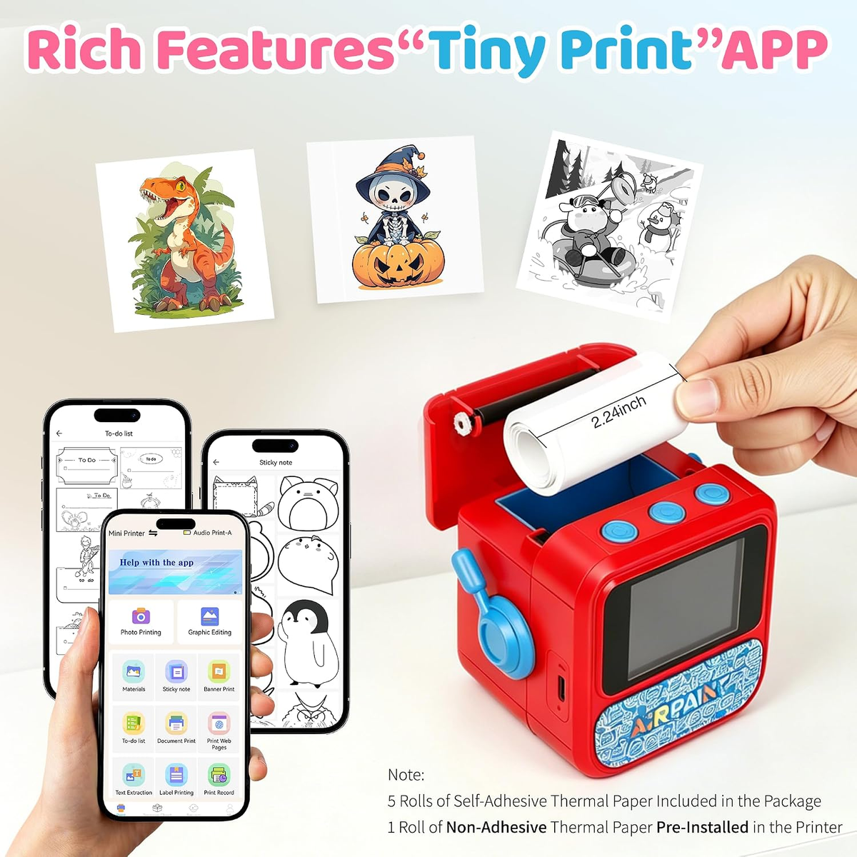Kids AI Voice Smart Thermal Printer