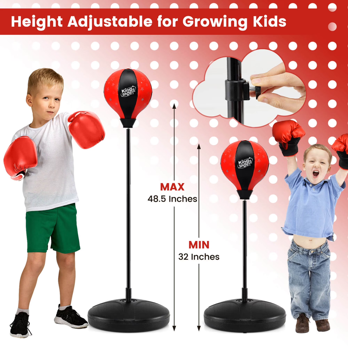 Kids Adjustable Height Boxing Stand
