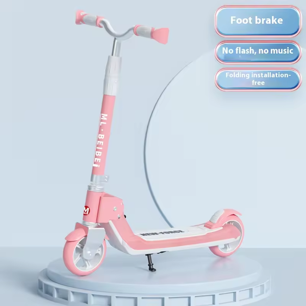 Kids Adjustable Height Two Wheel Kick Scooter - Pink