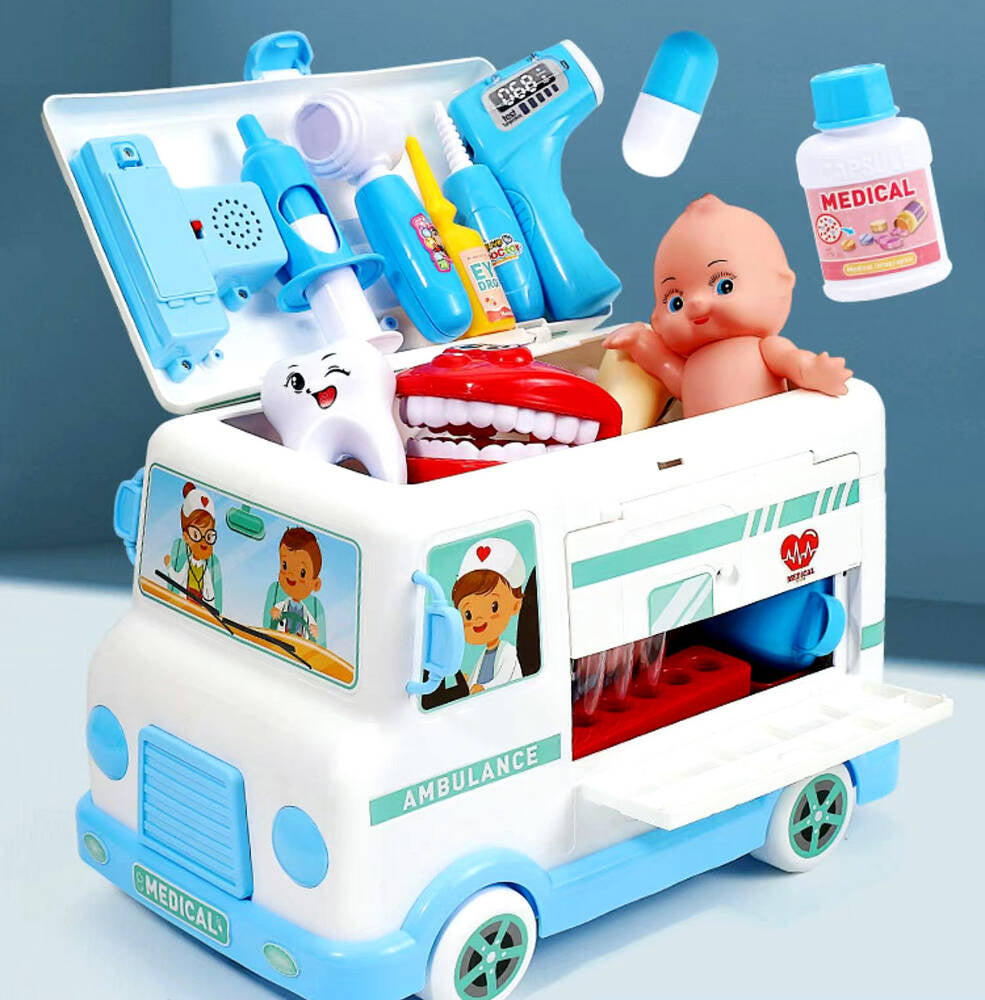  Kids Ambulance Car With Doctor Set