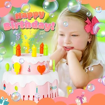 Kids Birthday Cake Bubble Game With Light & Sound 