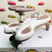 Kids Butterfly Ride-on Auto Walker Twist Car - Coffee