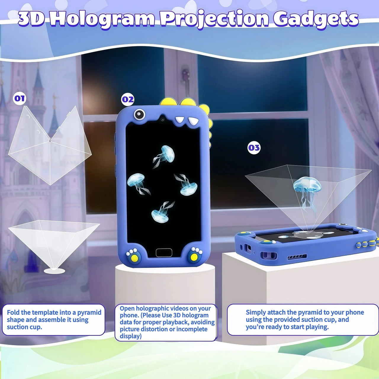 Kids High Quality Dual Camera Digital Touch Phone - Dinosaur