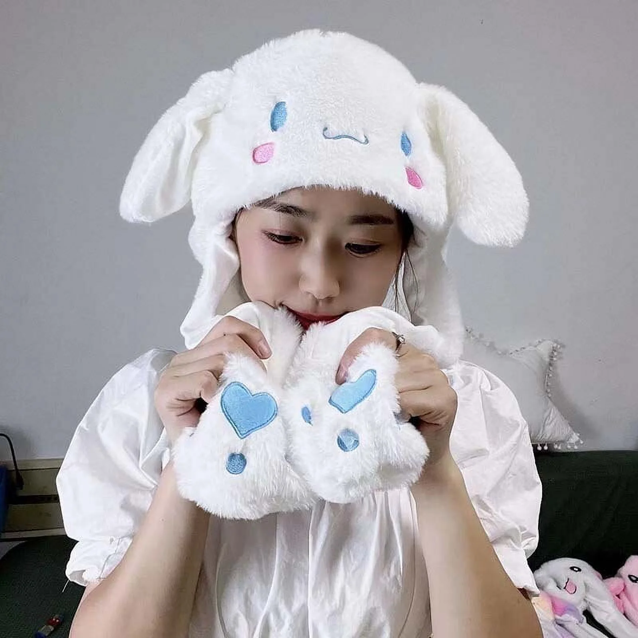 Premium Kids Cinnamoroll Luminous Glowing Ear Flaps Cap