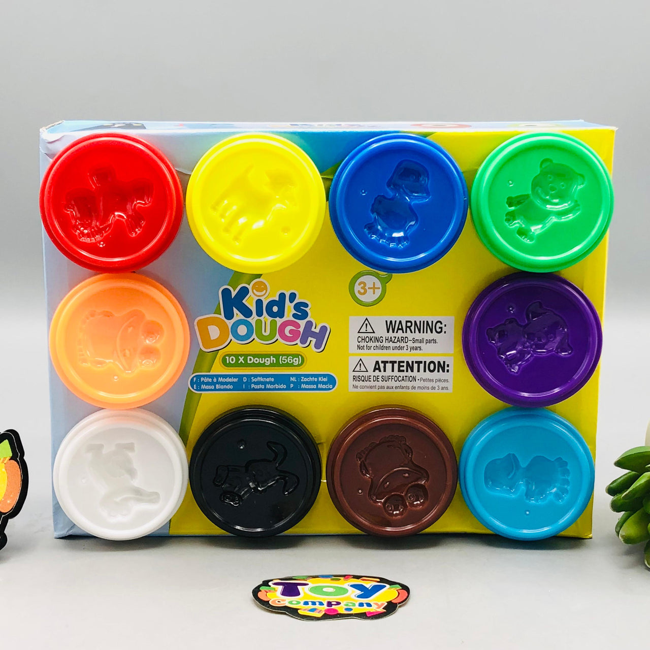 56g Kids Colorful Play Dough Set - 10Pcs