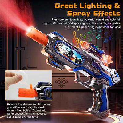 Kids Cool Spray Light-up Gun With Music