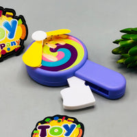 Kids Cute Mini Lollipop Hand Press Fan - 1Pc