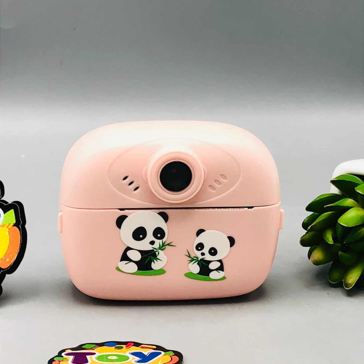 Kids Cute Panda Themed Instant Digital Print Camera - Pink