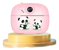 Kids Cute Panda Themed Instant Digital Print Camera - Pink