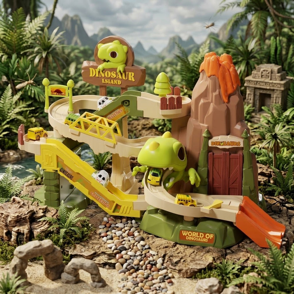 Kids Dinosaur Island Adventure Track Set