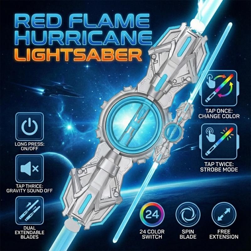 Kids Dual-Head Rotating Sword With Light & Sound