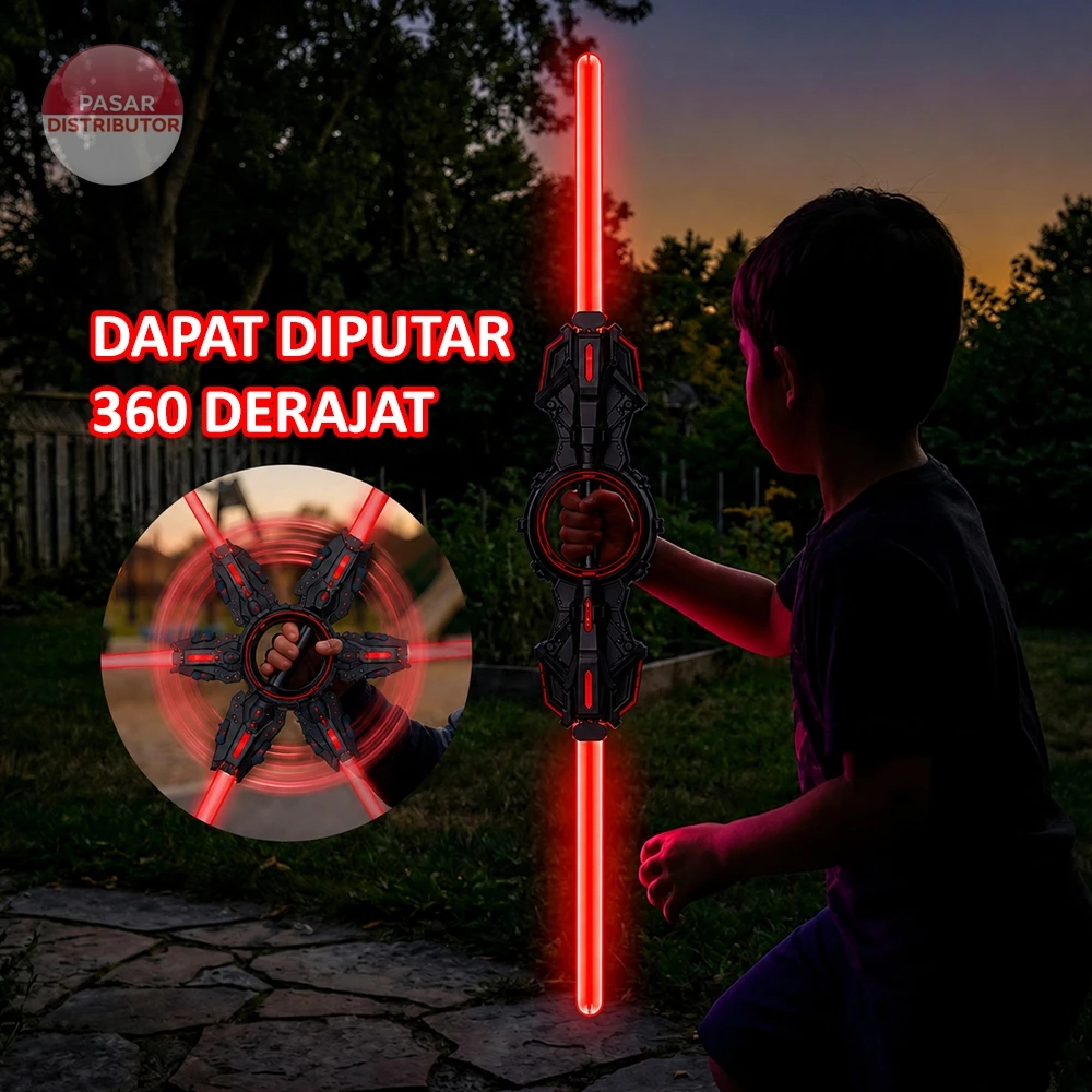 Kids Dual-Head Rotating Sword With Light & Sound