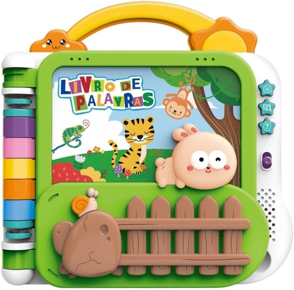 Kids Fruit & Animal Themed Touch & Teach Learning Book