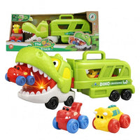 Kids Inertial Dinosaur Truck With Light & Sound - 2Pcs Cars