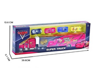 Kids Inertial McQueen Truck With 4Pcs Mini Cars