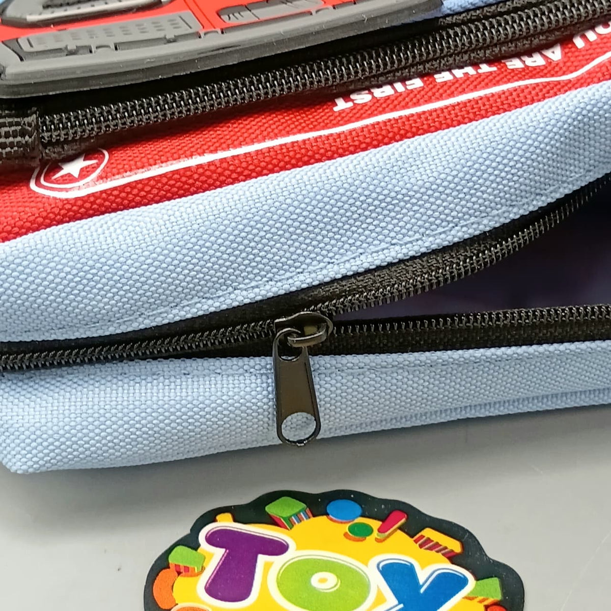 Kids Jeep Themed Pencil Pouch - Red
