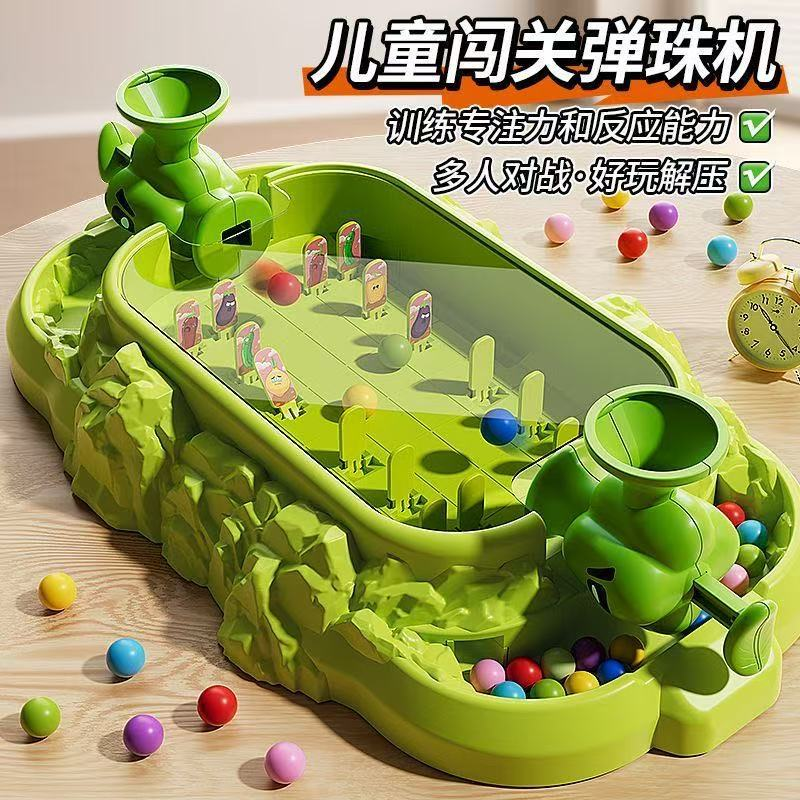 Kids Manual Vegetable & Fruit Pinball Shooting Machine
