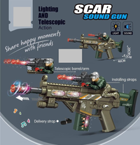 Kids Military Theme Telescopic Gun With Light & Sound