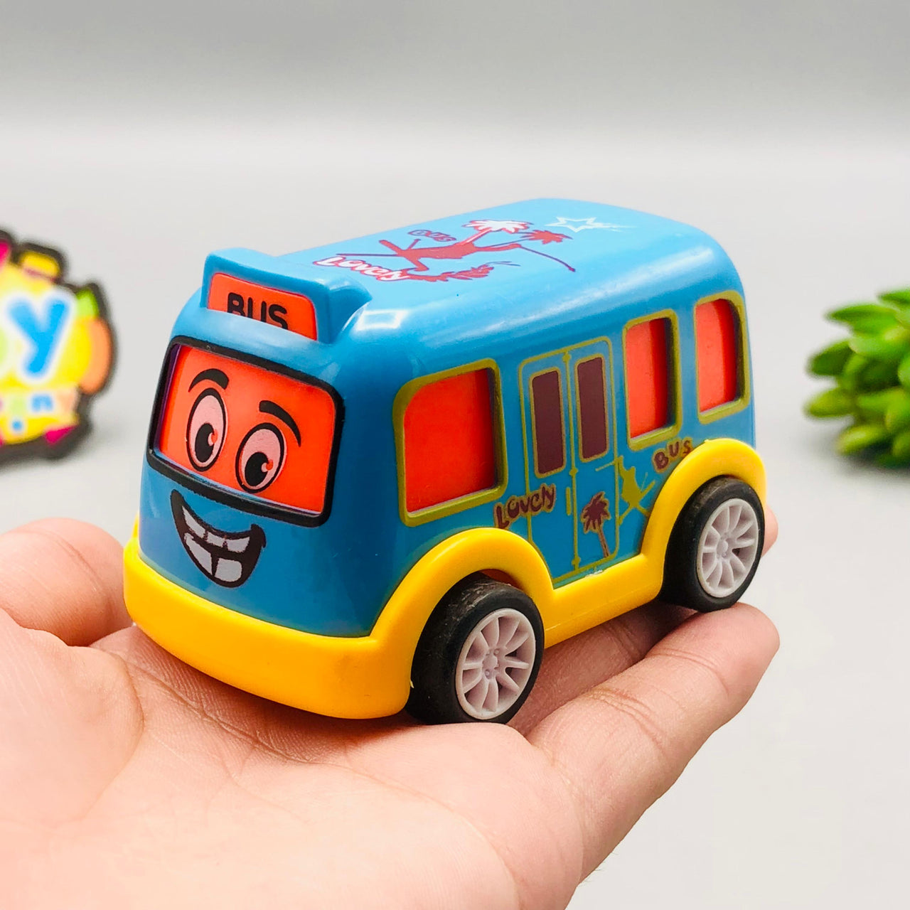 Kids Mini ABS Pullback Bus - 1Pc