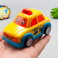 Kids Mini ABS Pullback Taxi - 1Pc