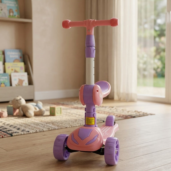 Kids Modern Seat Scooter With Light & Music - Pink