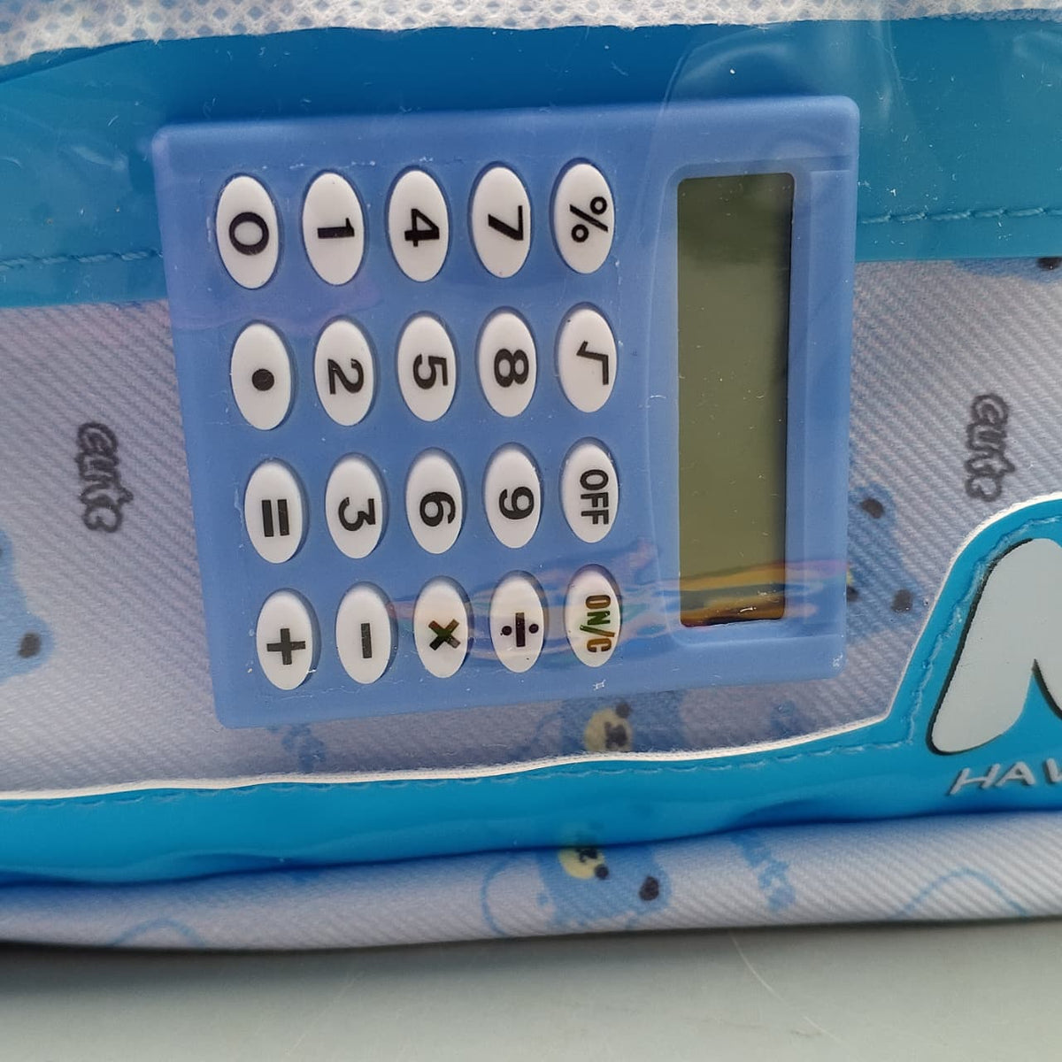 Premium Kids Pencil Pouch With Calculator - Blue