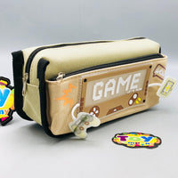 Premium Game Themed Kids Pencil Pouch - Beige